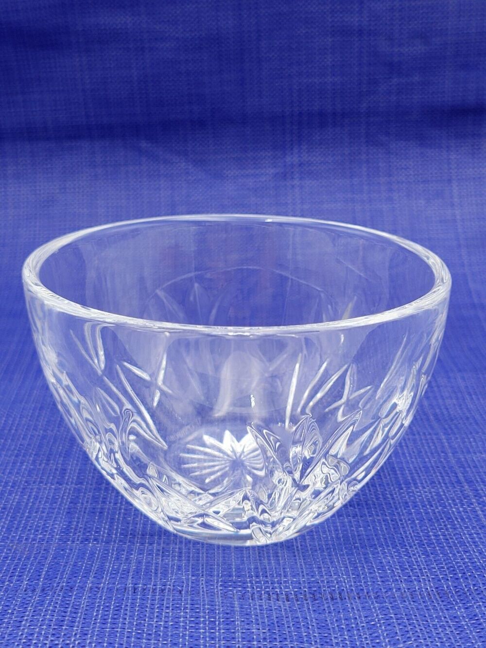 Waterford Crystal Finger Bowl Open Sugar, Sauce Bowl Clear Cut Glass 4" Vtg